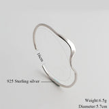 925 Silver Waving Bracelets for Women Gift Bijoux