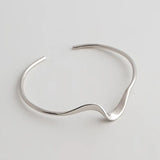 925 Silver Waving Bracelets for Women Gift Bijoux