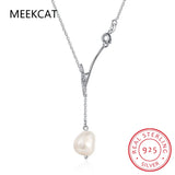 925 Silver Baroque Pearl Tree Branch Pendant Necklace Women Party Jewelry