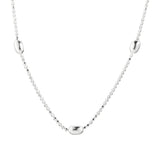 925 Silver Bead Chain Choker Necklaces for Women