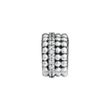 925 Silver Beaded Brilliance Clip Charm Crystal Beads for Jewelry Making