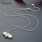 925 Silver Bee Pendant Necklace Women Wedding Engagement Anniversary Jewelry