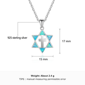 925 Sterling Silver Fire Opal Necklace Cross Necklaces Pendants