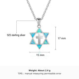 925 Sterling Silver Fire Opal Necklace Cross Necklaces Pendants