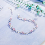 925 Silver Sapphire Charm Bracelet GDTC Party Pulseira