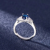 925 Silver Sapphire Ring for Women Wedding Jewelry Anillos De 6-10 Size