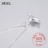 925 Silver Bohemian Ginkgo Leaf Necklace Pendant for Women
