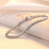 925 Silver Bracelet CZ Crystal Roman Bracelet Wedding Jewelry