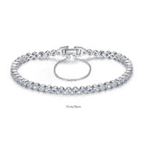 925 Silver Bracelet CZ Crystal Roman Bracelet Wedding Jewelry