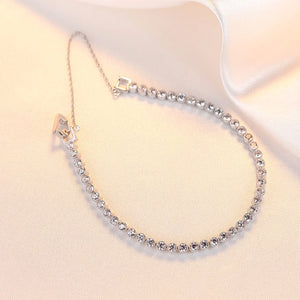 925 Silver Bracelet CZ Crystal Roman Bracelet Wedding Jewelry