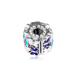 925 Silver Butterfly Clip Charm Beads for Bracelets