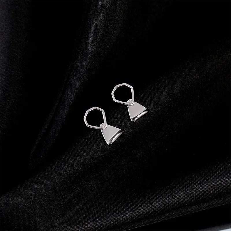 925 Silver Pull-tab Stud Earrings Hypoallergenic Jewelry