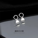 925 Silver Pull-tab Stud Earrings Hypoallergenic Jewelry
