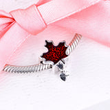 925 Silver Maple Leaf Charm for Bracelet Beads
