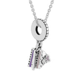 925 Silver Cake Dangle Charm Pendant Bead for Bracelet DIY Gift
