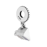 925 Silver Cake Dangle Charm Pendant Bead for Bracelet DIY Gift