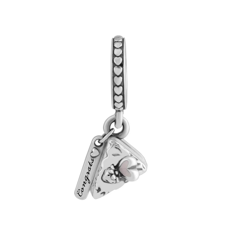 925 Silver Cake Dangle Charm Pendant Bead for Bracelet DIY Gift