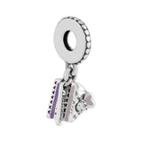 925 Silver Cake Dangle Charm Pendant Bead for Bracelet DIY Gift