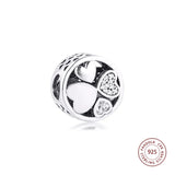 925 Silver Love Hearts CZ Beads Charms Bracelet Berloque