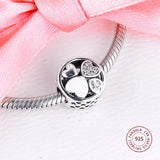 925 Silver Love Hearts CZ Beads Charms Bracelet Berloque