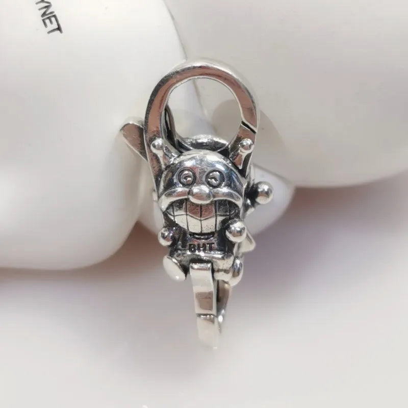 925 Silver Cartoon Charms Locks Lobster Clasp