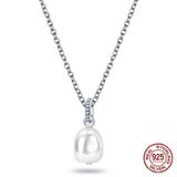 925 Sterling Silver Circle and Heart Charm Necklace for Women