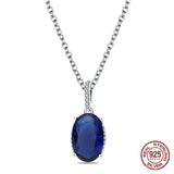 925 Sterling Silver Circle and Heart Charm Necklace for Women