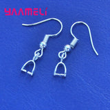 925 Silver Clasp Hook Earrings Component DIY Findings 50PCS