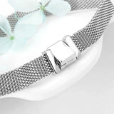 925 Silver Clip Bead Bracelet for Women, Fit Reflexions Charms, Jewelry B055