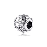 925 Sterling Silver Club Charm Metal Beads for Jewelry Making