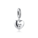 925 Silver Club Charms for Bracelet Beads Women Jewelry Making