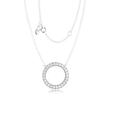 925 Silver Collier Chains Sparkling Hearts Pendant Necklace for Women