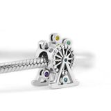 925 Silver Ferris Wheel Charm Bead for Bracelet DIY Gift