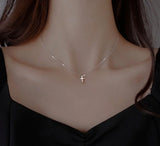 925 Silver Crucifix Cross Pendant with Box Chain Necklace