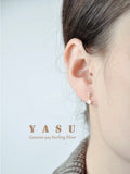925 Silver Crystal Small Diamond Drop Earrings Wedding Jewelry