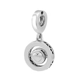 925 Silver Crystals Beads Spinning Dangle Charm for Bracelet