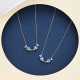 925 Silver Kissing Fish Crystal Choker Necklace for Women