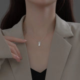 925 Silver Zircon Flip Flop Pendant Necklace Women Christmas Birthday