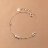 925 Silver Bowknot Zircon Bracelet Hypoallergenic Jewelry
