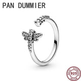 925 Silver Dragonfly Lady Pan Ring For Engagement Gift