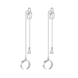 925 Silver Ear Cuff Tassel Earrings Non Pierced Cartilage Clip Hypoallergenic