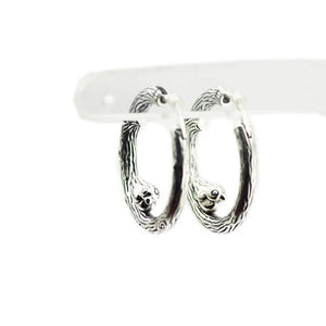 925 Silver Spring Bird Hoop Earrings Birthday Gift