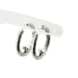 925 Silver Spring Bird Hoop Earrings Birthday Gift