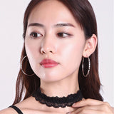 925 Sterling Silver Earrings, 5cm Big Earrings For Women Charm Jewelry