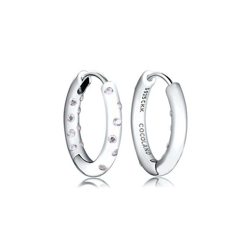 925 Silver Radiant Style Droplet Hoop Earrings for Women