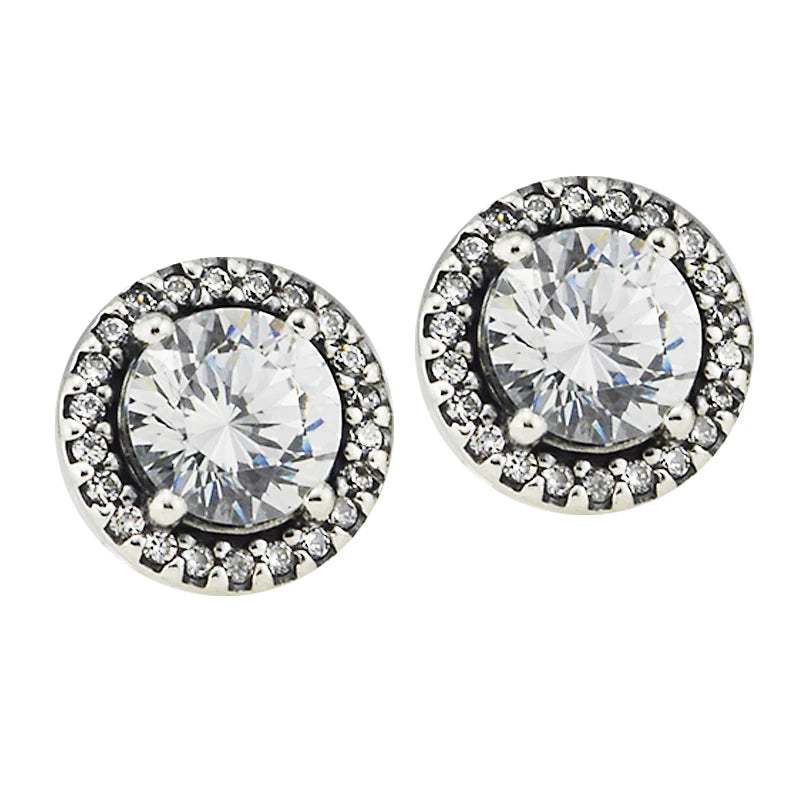 925 Silver Earrings Classic Studs Wedding Jewelry Gift
