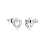 925 Silver Hearts Stud Earrings for Women