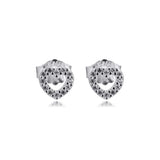925 Silver Hearts Stud Earrings for Women