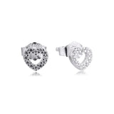 925 Silver Hearts Stud Earrings for Women