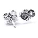 925 Silver Infinite Love Stud Earrings Wedding Gift Jewelry